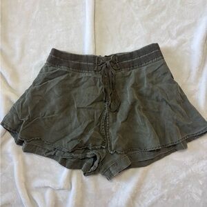 Free People High Waist Olive Green Women's Skort